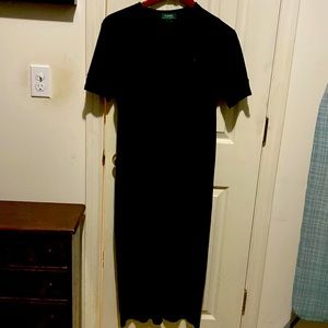 Long black slim fitting dress
